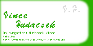 vince hudacsek business card